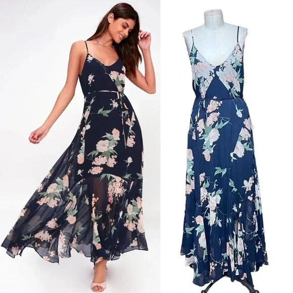 Lulus | Dresses | Lulus Feeling Freesia Navy Blue Floral Print Maxi Dress Size Medium | Poshmark Lulus | Dresses | Lulus Feeling Freesia Navy Blue Floral Print Maxi Dress Size Medium | Poshmark